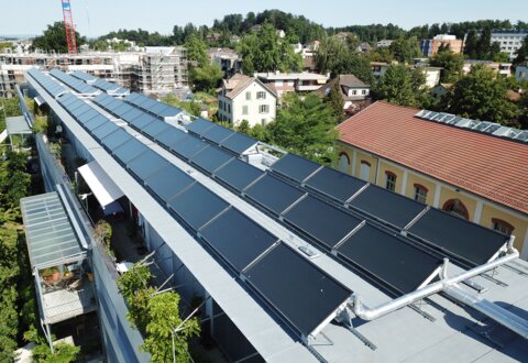Wohnüberbauung «Im Werk» Uster: Reduktion der CO2-Emissionen um 25 t pro Jahr | © Soltop Energie Soltop Energie | © Soltop Energie