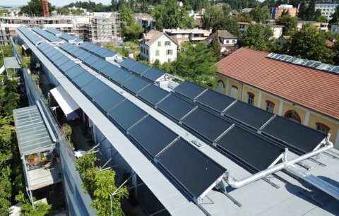 Wohnüberbauung «Im Werk» Uster: Reduktion der CO2-Emissionen um 25 t pro Jahr | © Soltop Energie Soltop Energie | © Soltop Energie