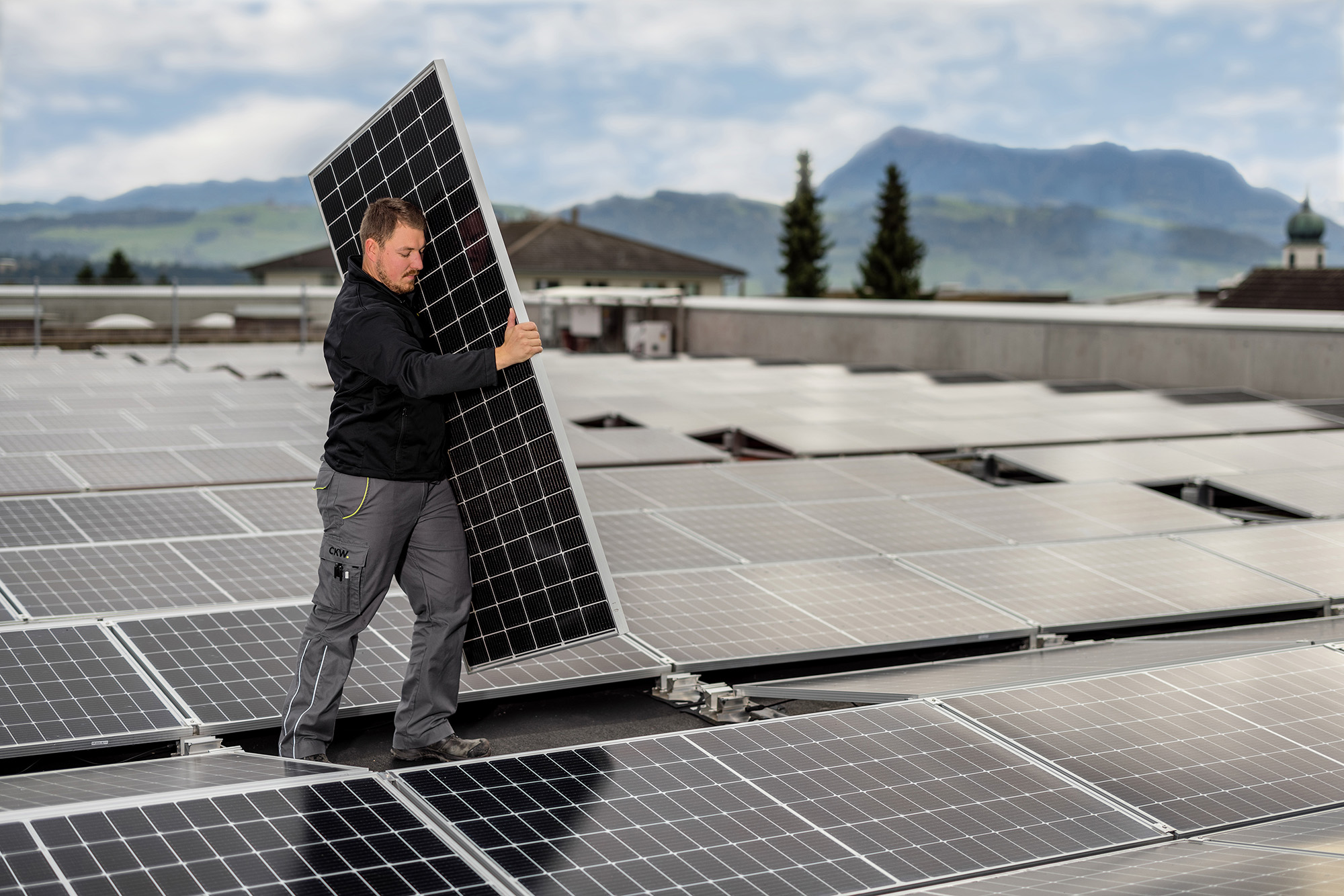 Solarpanels Eschenbach | © CKW AG