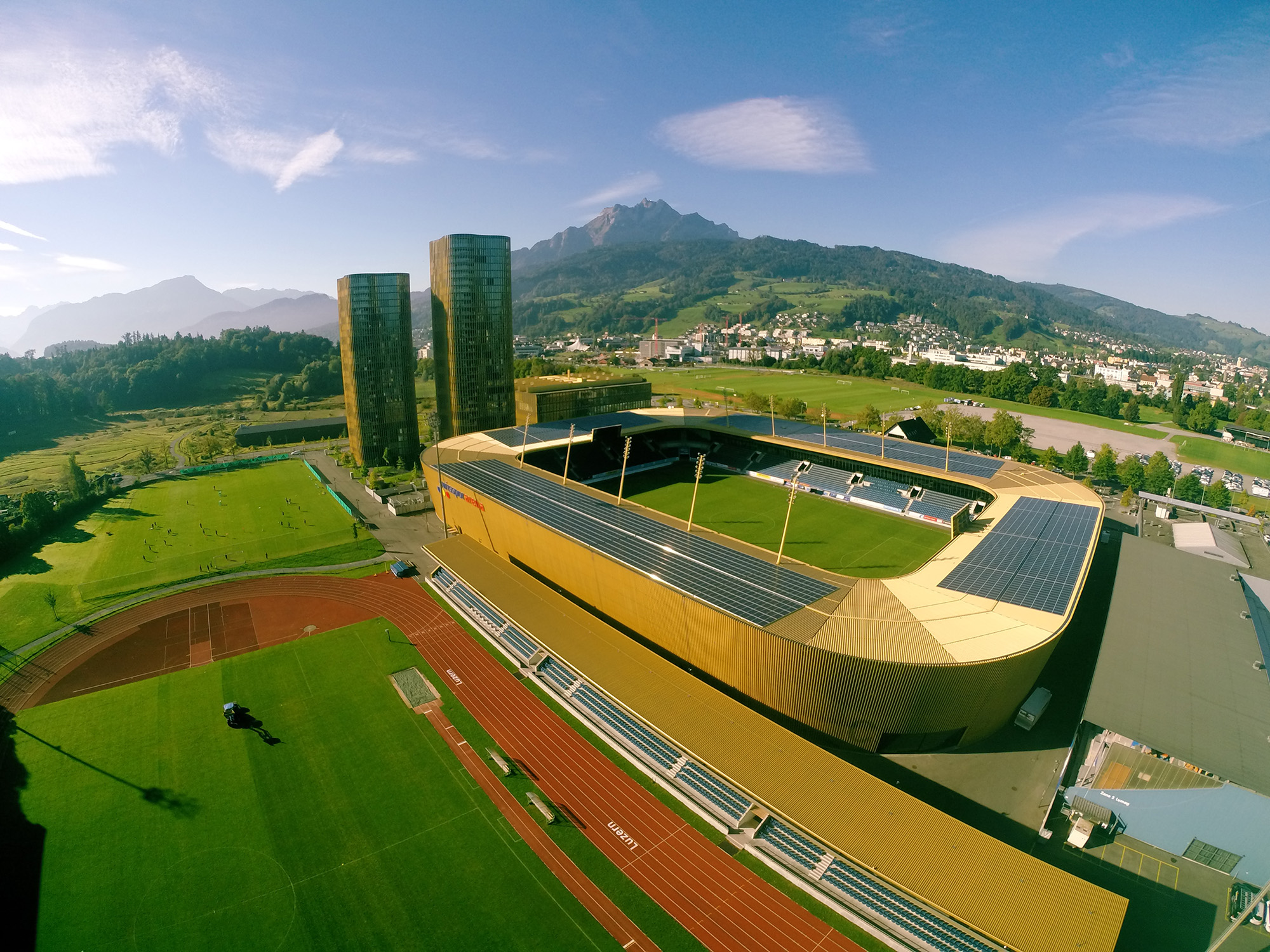 Photovoltaikanlage Swissporarena | © BE Netz AG